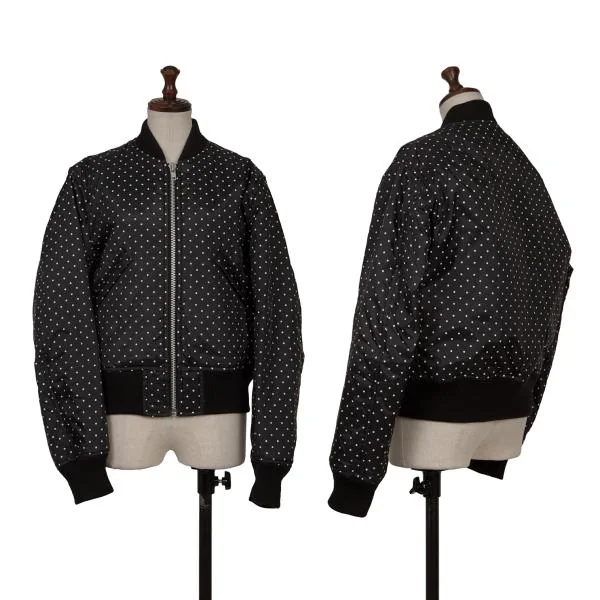 ブラックコムデギャルソンBLACK COMME des GARCONS ドットプリントナイロンボンバージャケット
