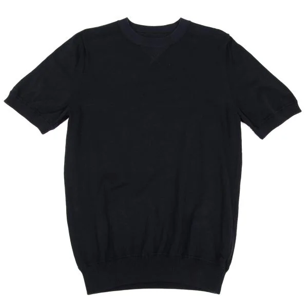 sacai Cashmere Blend Cotton Short Sleeve Knit Top K-155160_002