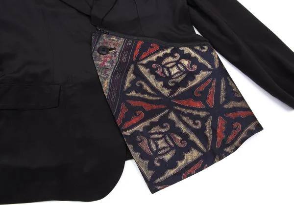 Yohji Yamamoto FEMME Native Pattern Zipper Switching Jacket K-155162_011