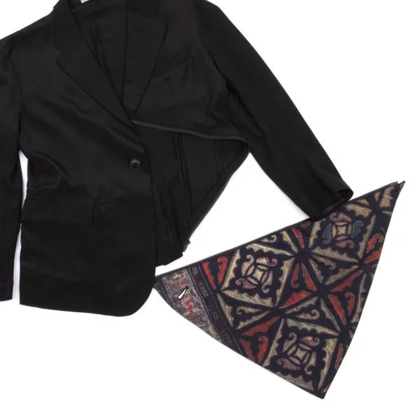 Yohji Yamamoto FEMME Native Pattern Zipper Switching Jacket K-155162_012