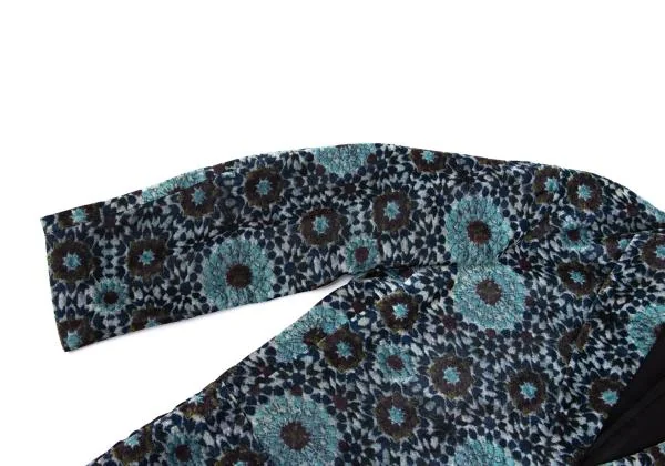 Y's Geometric Floral Velours Long Jacket K-155167_006