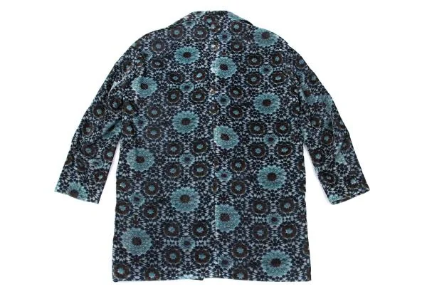 Y's Geometric Floral Velours Long Jacket K-155167_012