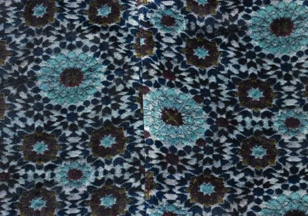 Y's Geometric Floral Velours Long Jacket K-155167_013