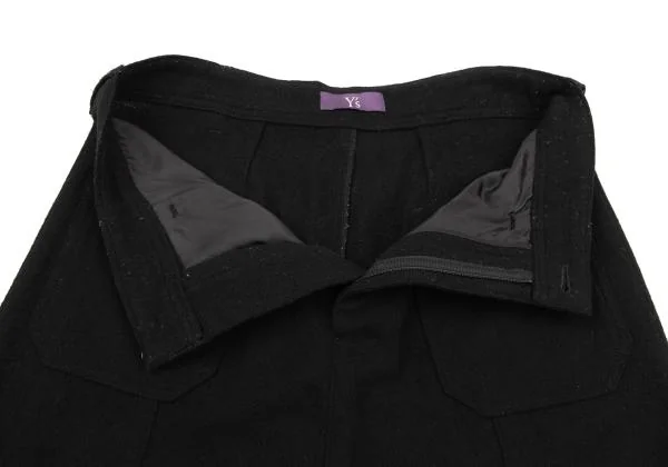 Y's Pink Wool Dropped Crotch Pants K-155213_005