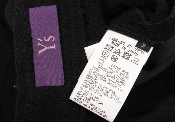 Y's Pink Wool Dropped Crotch Pants K-155213_012