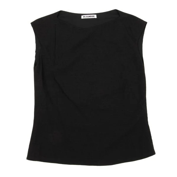 JIL SANDER Side Button Stretch Wool Sleeveless Top K-155214_002