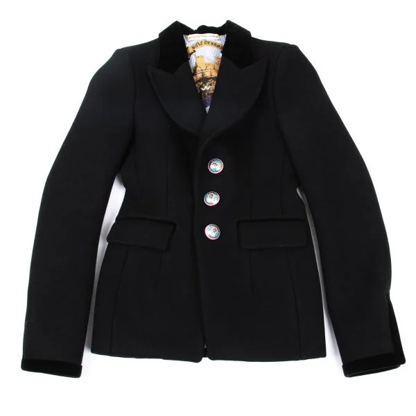 BALENCIAGA Emblem Printed Lining Piping Jacket K-155220_002