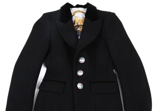 BALENCIAGA Emblem Printed Lining Piping Jacket K-155220_003