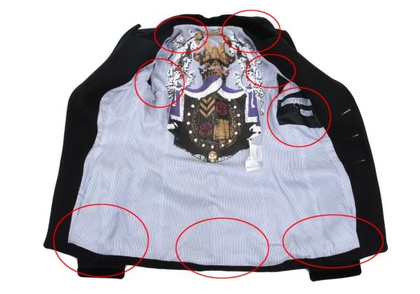 BALENCIAGA Emblem Printed Lining Piping Jacket K-155220_010