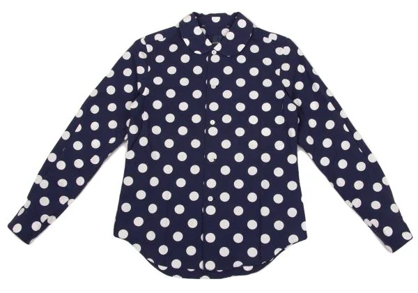 COMME des GARCONS Cotton Dot Round Collar Shirt K-155229_002