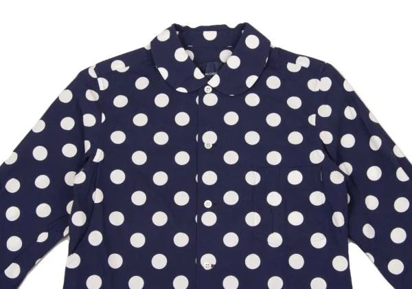 COMME des GARCONS Cotton Dot Round Collar Shirt K-155229_003