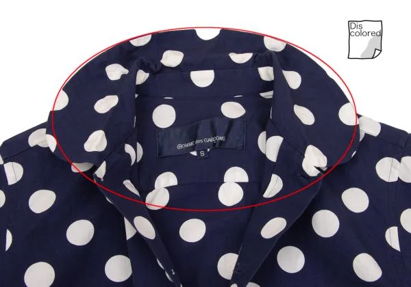 COMME des GARCONS Cotton Dot Round Collar Shirt K-155229_005