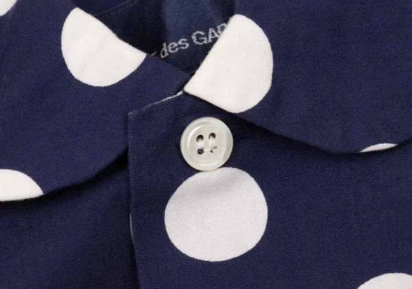 COMME des GARCONS Cotton Dot Round Collar Shirt K-155229_006
