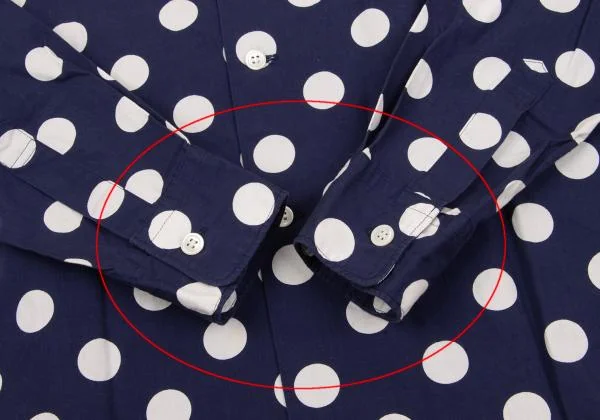COMME des GARCONS Cotton Dot Round Collar Shirt K-155229_009
