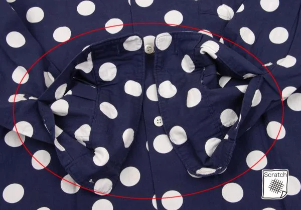 COMME des GARCONS Cotton Dot Round Collar Shirt K-155229_010