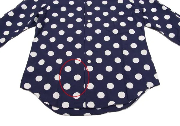 COMME des GARCONS Cotton Dot Round Collar Shirt K-155229_011