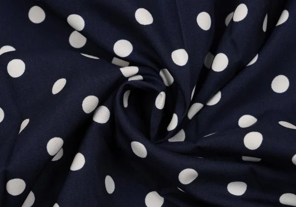 ローブドシャンブル コムデギャルソンrobe de chambre COMME des GARCONS ドット裾ラウンドカッティングプリーツスカート 紺白M位 K-155235_008