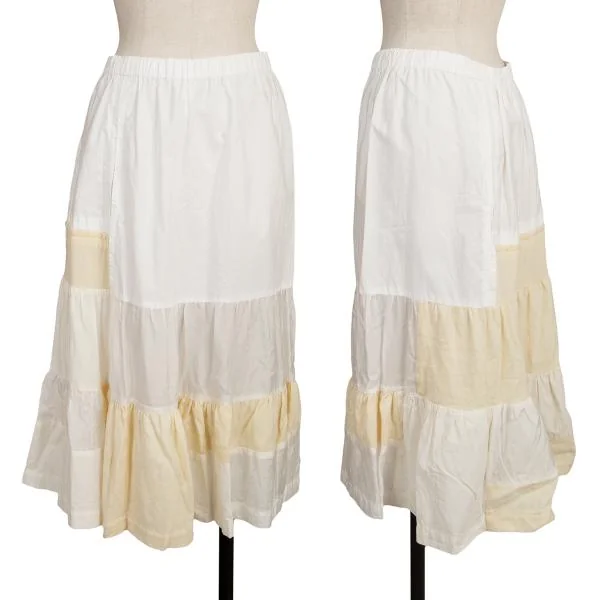 robe de chambre COMME des GARCONS Cotton Patchwork Skirt White,Ivory S-M K-155237_001