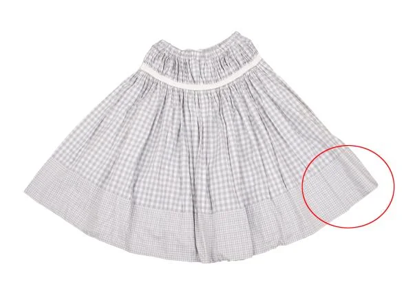 tricot COMME des GARCONS Cotton Checked Switching Skirt K-155258_010