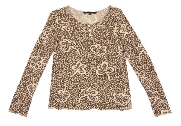 マークバイマークジェイコブスMARC by MARC JACOBS 裁ち切りフローラルプリントヘンリーネックカットソー ベージュ茶他S K-155302_002