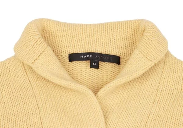 マークジェイコブスMARC JACOBS ウールショールカラーニットカーディガン イエローベージュS K-155303_004