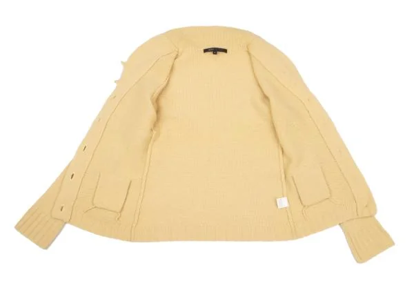 マークジェイコブスMARC JACOBS ウールショールカラーニットカーディガン イエローベージュS K-155303_011