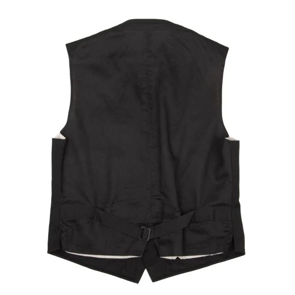 ヨウジヤマモトプールオム ブラック ベスト ヨウジヤマモト プールオムYohji Yamamoto POUR HOMME コットン