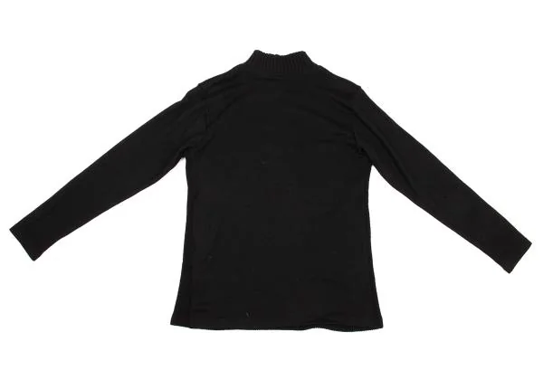 ワイズフォーメンY's for men 異素材切替ハーフジップリブニットセーター 黒2 K-155381_010