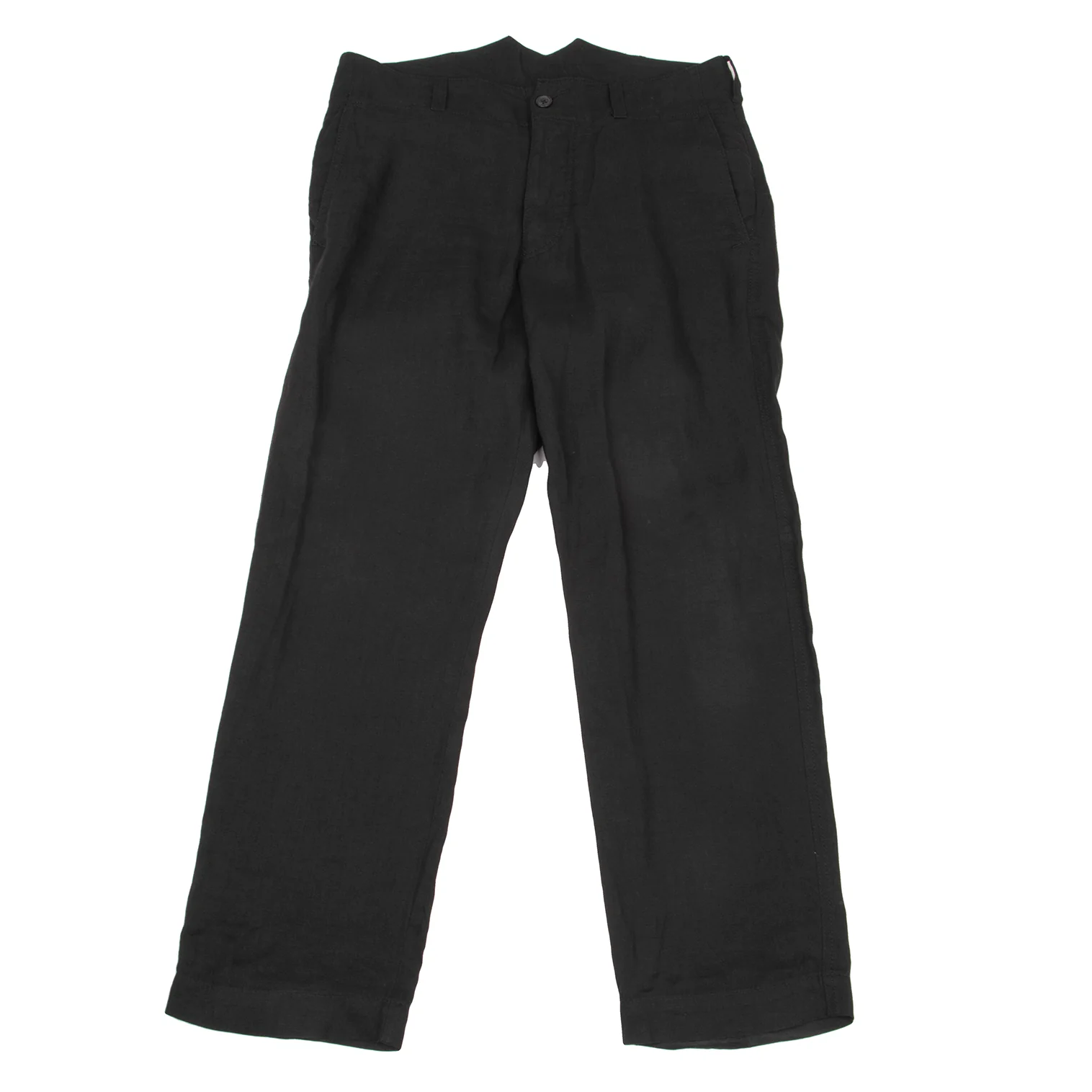 Y's ワイズ /// コットンリネン後ラップパンツ 黒 size 2