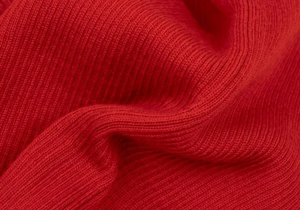 ディーアンドジーD&G ウールパイピング半袖リブニット 赤他40 K-155430_009
