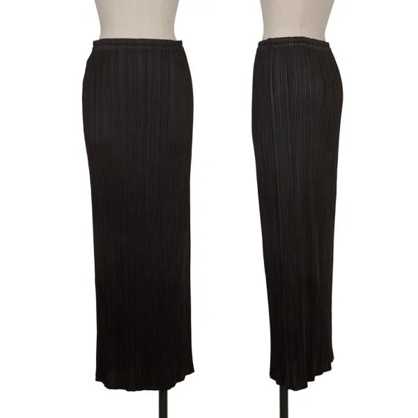 PLEATS PLEASE Pleated Long Skirt Black 4 K-155447_001