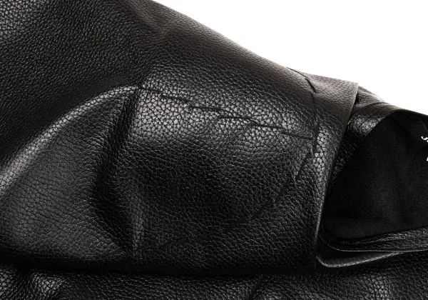 新品!ジュンヤワタナベ コムデギャルソンJUNYA WATANABE COMME des GARCONS フェイクレザータックスクエアシルエットトップス 黒S K-155458_005