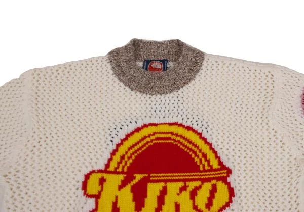 新品!ヒステリックグラマー×キコ コスタディノフHYSTERIC GLAMOUR×KIKO KOSTADINOV ジャガードローゲージニットセーター オフ赤紫他L K-155466_002