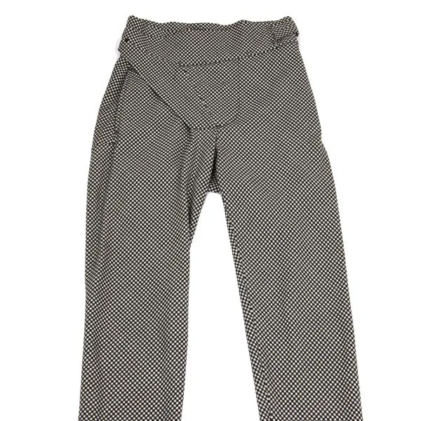 ISSEY MIYAKE Wool Half Wrap Switching Stretch Check Pants K-155509_002
