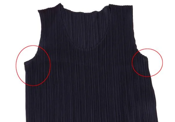 PLEATS PLEASE Pleated Side Slit Long Dress K-155522_003