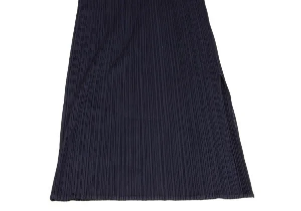 PLEATS PLEASE Pleated Side Slit Long Dress K-155522_008