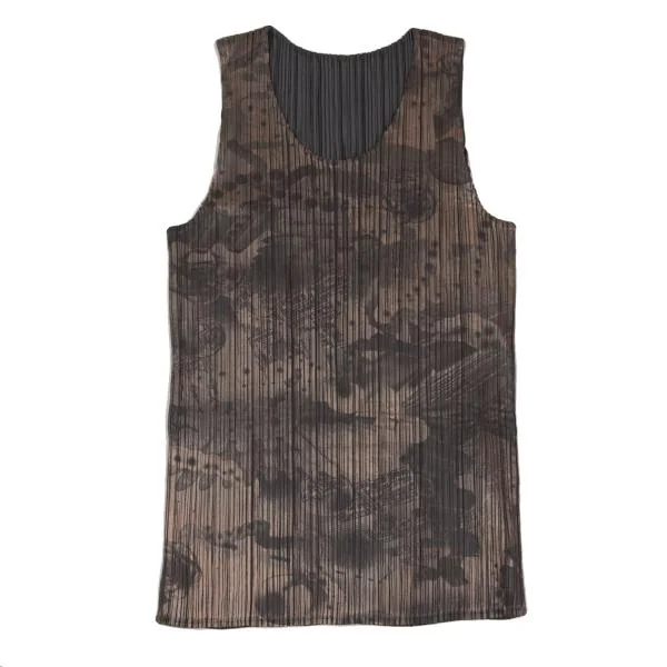 PLEATS PLEASE Pleats Foil Printed Tank Top K-155525_002