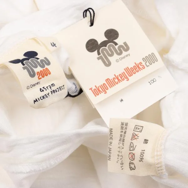 45rpm×DISNEY コットンバックミッキーマウスプリントTシャツ オフ4 K-155536_010