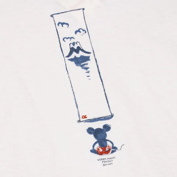 45rpm×DISNEY コットンフロント掛け軸ミッキーマウスプリントTシャツ オフ4 K-155537_004