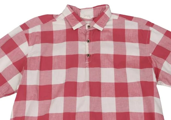 45rpm& Cotton Check Half Button Pullover Shirt K-155558_002