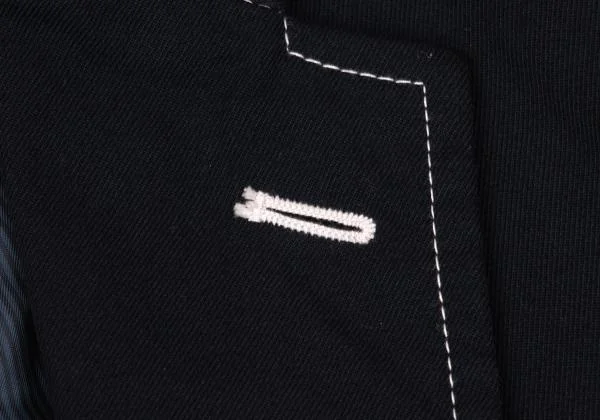 コムデギャルソン オムCOMME des GARCONS HOMME 染めナイロンステッチデザインジャケット 紺XS K-155591_005