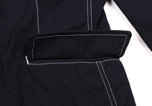 コムデギャルソン オムCOMME des GARCONS HOMME 染めナイロンステッチデザインジャケット 紺XS K-155591_011