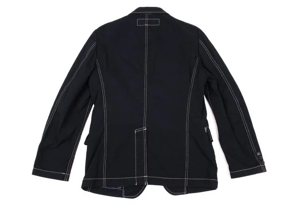 コムデギャルソン オムCOMME des GARCONS HOMME 染めナイロンステッチデザインジャケット 紺XS K-155591_013