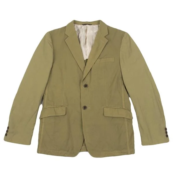 コムデギャルソン オムCOMME des GARCONS HOMME 染め裏ストライプ袖切替デザインジャケット ベージュXS K-155593_001