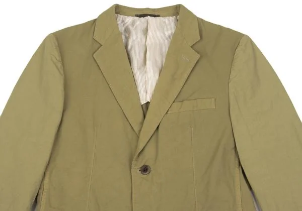 コムデギャルソン オムCOMME des GARCONS HOMME 染め裏ストライプ袖切替デザインジャケット ベージュXS K-155593_002