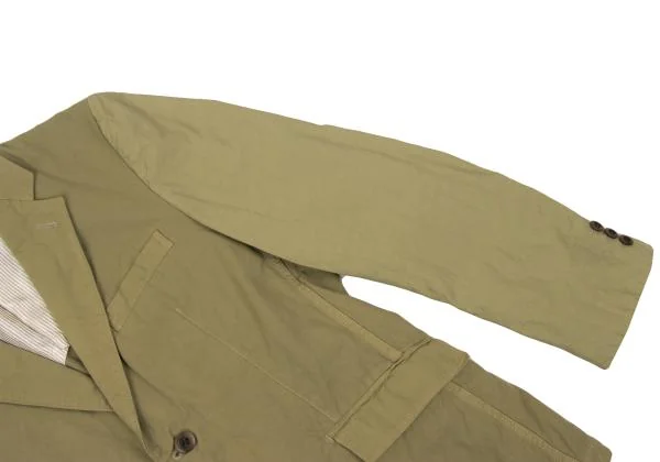 コムデギャルソン オムCOMME des GARCONS HOMME 染め裏ストライプ袖切替デザインジャケット ベージュXS K-155593_007