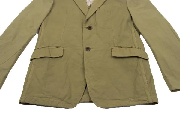 コムデギャルソン オムCOMME des GARCONS HOMME 染め裏ストライプ袖切替デザインジャケット ベージュXS K-155593_009