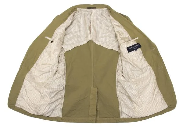 コムデギャルソン オムCOMME des GARCONS HOMME 染め裏ストライプ袖切替デザインジャケット ベージュXS K-155593_011