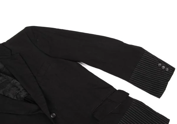 コムデギャルソン オムCOMME des GARCONS HOMME 製品染めストライプ切替デザインジャケット 黒XS K-155598_007