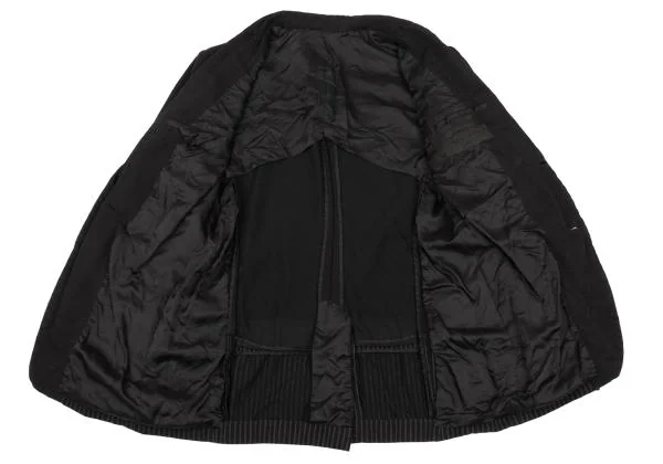 コムデギャルソン オムCOMME des GARCONS HOMME 製品染めストライプ切替デザインジャケット 黒XS K-155598_012